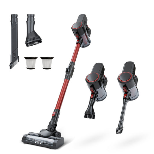 Stick and handheld vacuum configurations with cleaning attachments